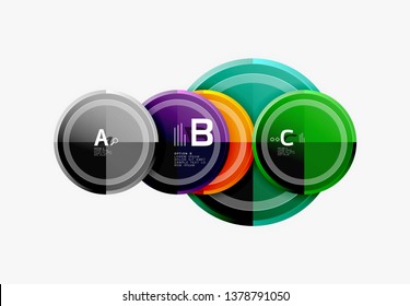 Circular pattern, abstract circles composition. Vector design