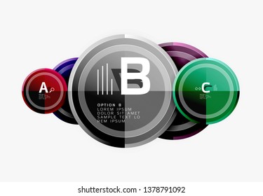 Circular pattern, abstract circles composition. Vector design