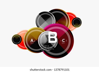 Circular pattern, abstract circles composition. Vector design