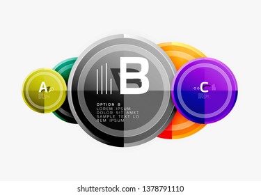Circular pattern, abstract circles composition. Vector design