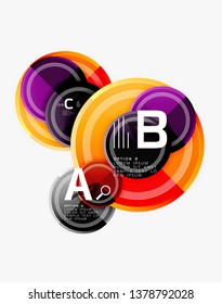 Padrão circular, composição de círculos abstratos. Design vetorial