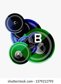 Circular pattern, abstract circles composition. Vector design