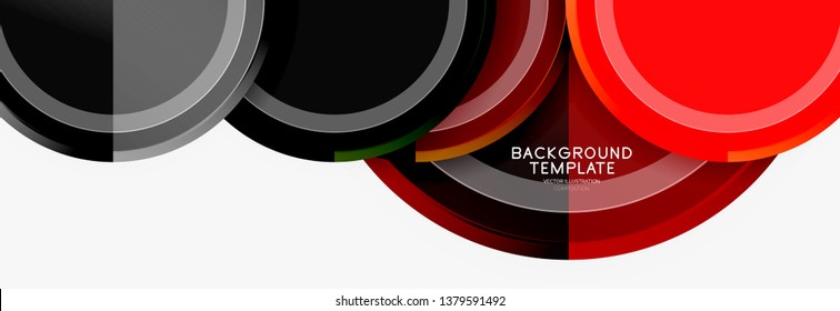 Circular pattern, abstract circles composition. Vector design