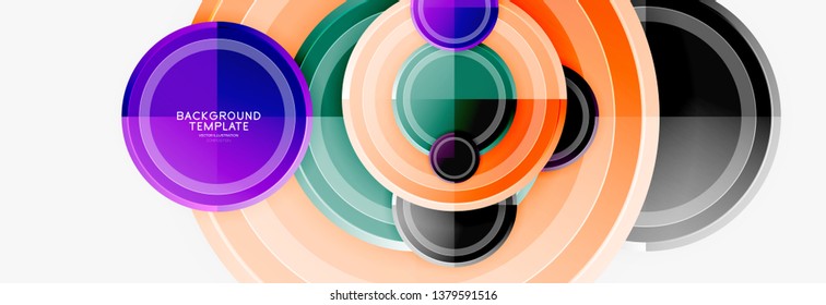 Circular pattern, abstract circles composition. Vector design