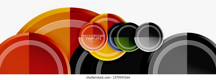 Circular pattern, abstract circles composition. Vector design