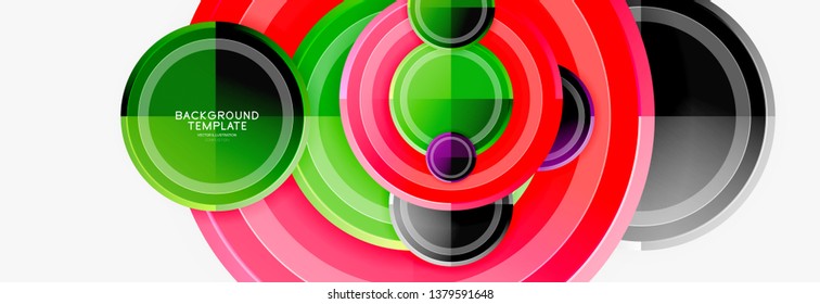 Circular pattern, abstract circles composition. Vector design