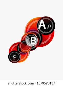 Circular pattern, abstract circles composition. Vector design