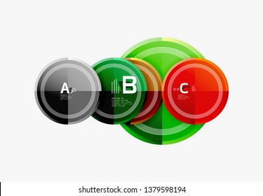 Circular pattern, abstract circles composition. Vector design