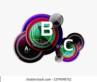 Circular pattern, abstract circles composition. Vector design