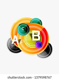 Circular pattern, abstract circles composition. Vector design