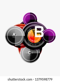 Circular pattern, abstract circles composition. Vector design