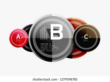 Circular pattern, abstract circles composition. Vector design