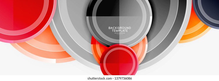 Circular pattern, abstract circles composition. Vector design