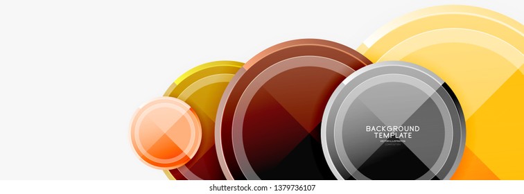Circular pattern, abstract circles composition. Vector design