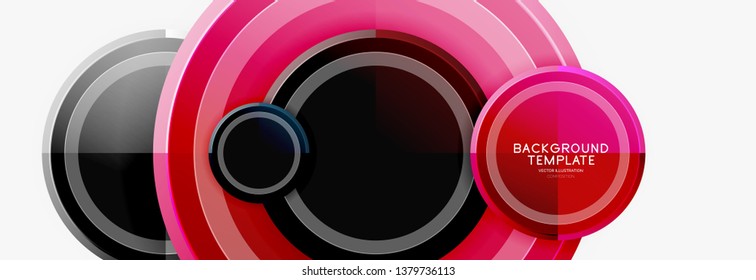 Circular pattern, abstract circles composition. Vector design
