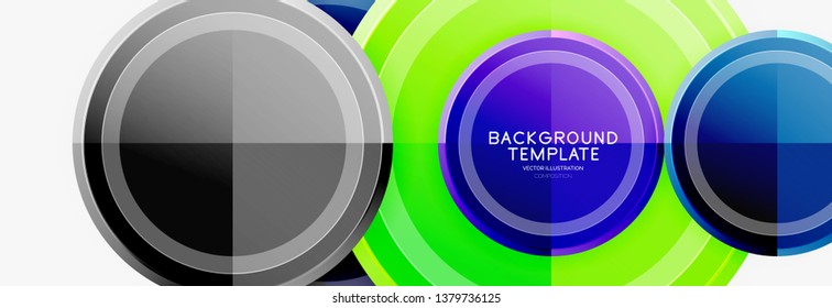 Circular pattern, abstract circles composition. Vector design