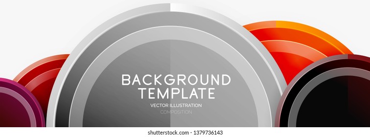 Circular pattern, abstract circles composition. Vector design