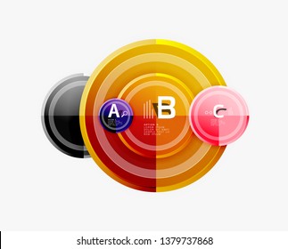 Circular pattern, abstract circles composition. Vector design