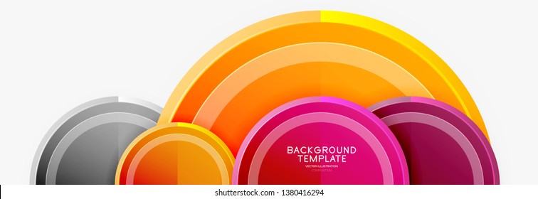 Circular pattern, abstract circles composition. Vector design