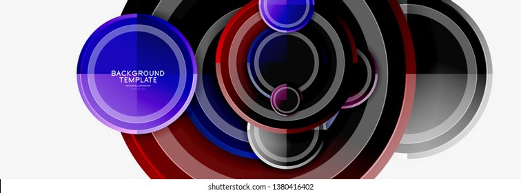 Circular pattern, abstract circles composition. Vector design