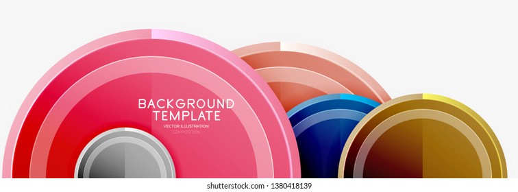 Circular pattern, abstract circles composition. Vector design
