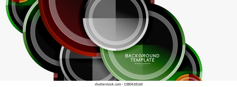 Circular pattern, abstract circles composition. Vector design