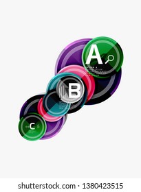 Circular pattern, abstract circles composition. Vector design