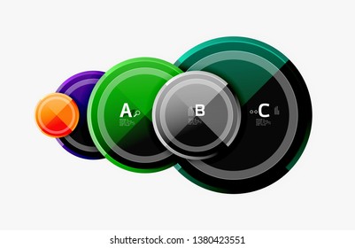 Circular pattern, abstract circles composition. Vector design