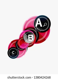 Circular pattern, abstract circles composition. Vector design