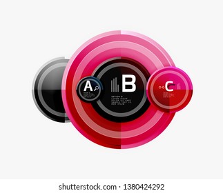 Circular pattern, abstract circles composition. Vector design