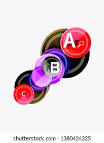 Circular pattern, abstract circles composition. Vector design
