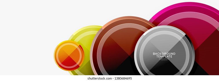 Circular pattern, abstract circles composition. Vector design