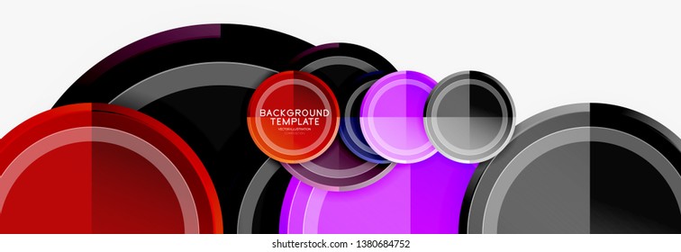 Circular pattern, abstract circles composition. Vector design