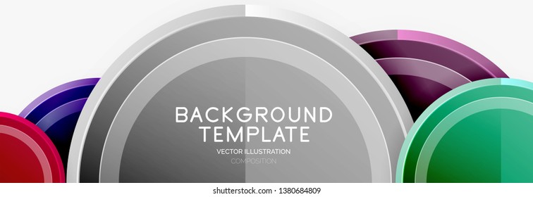Circular pattern, abstract circles composition. Vector design
