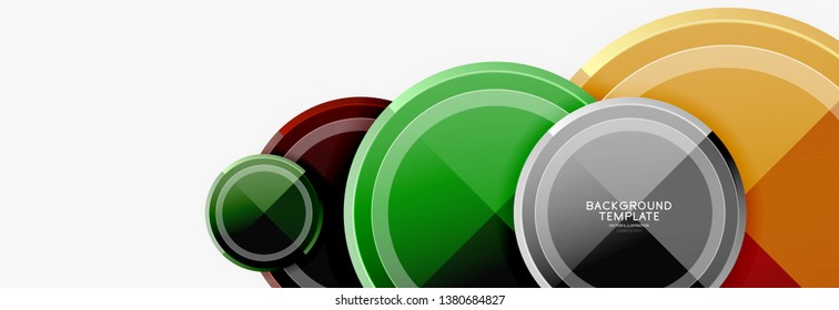 Circular pattern, abstract circles composition. Vector design