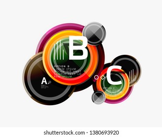 Circular pattern, abstract circles composition. Vector design