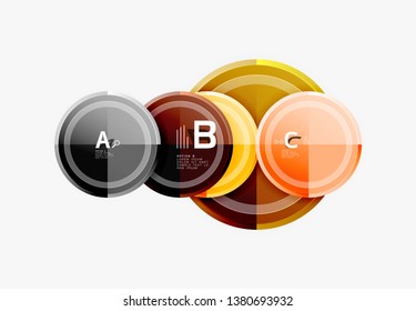 Circular pattern, abstract circles composition. Vector design