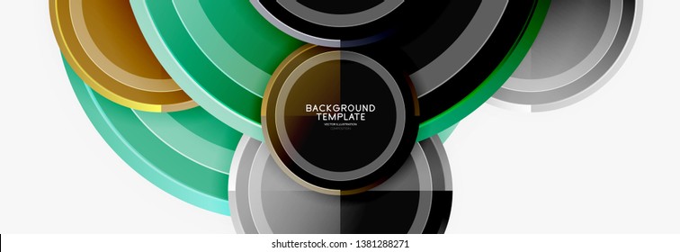 Circular pattern, abstract circles composition. Vector design