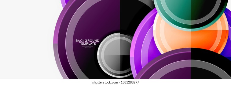 Circular pattern, abstract circles composition. Vector design