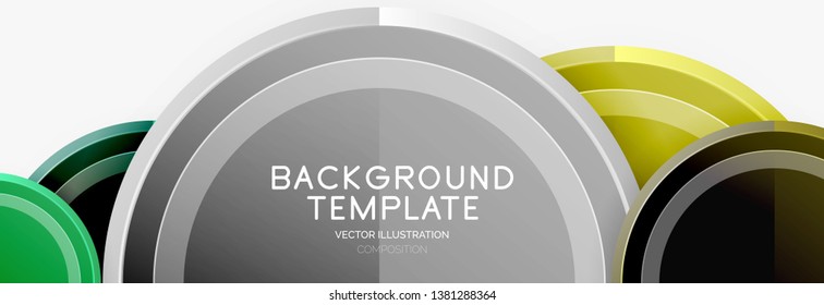 Circular pattern, abstract circles composition. Vector design