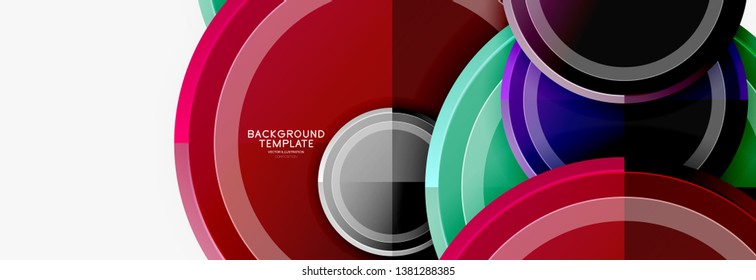 Circular pattern, abstract circles composition. Vector design