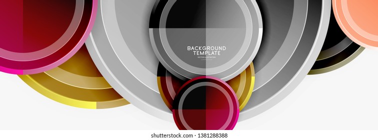 Circular pattern, abstract circles composition. Vector design