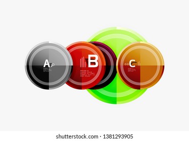 Circular pattern, abstract circles composition. Vector design