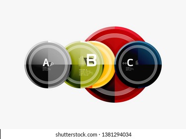 Circular pattern, abstract circles composition. Vector design