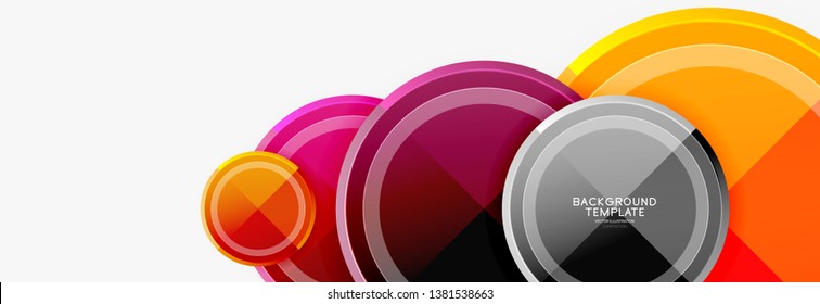 Circular pattern, abstract circles composition. Vector design