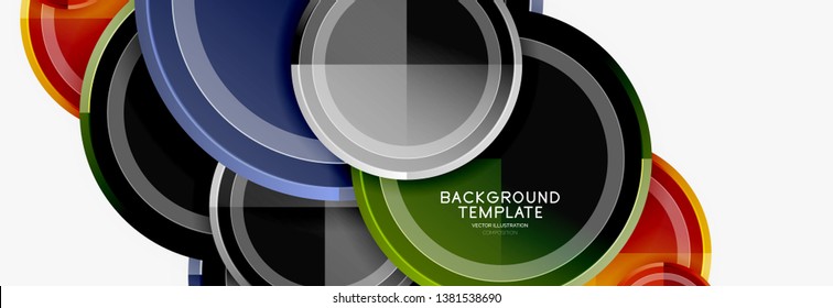 Circular pattern, abstract circles composition. Vector design