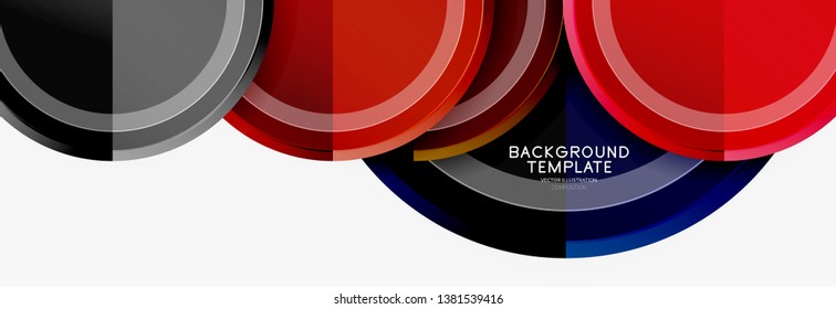 Circular pattern, abstract circles composition. Vector design