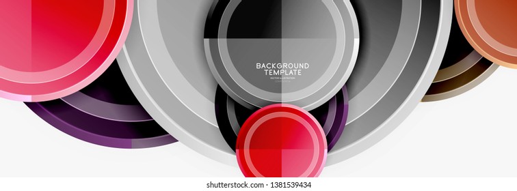 Circular pattern, abstract circles composition. Vector design