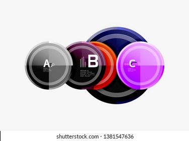 Circular pattern, abstract circles composition. Vector design