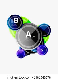 Circular pattern, abstract circles composition. Vector design